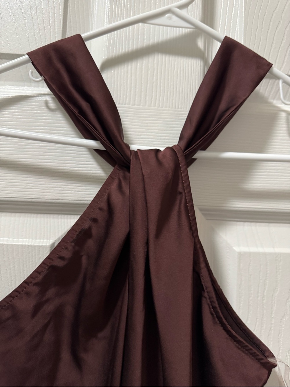 a new day Chocolate Brown Satin Dress - Picture 2 of 5
